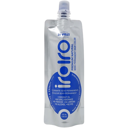 

IROIRO Семи-перманентный краситель для волос 30 VIOLET Фиолетовый 118, Семи-перманентный краситель для волос 30 VIOLET Фиолетовый