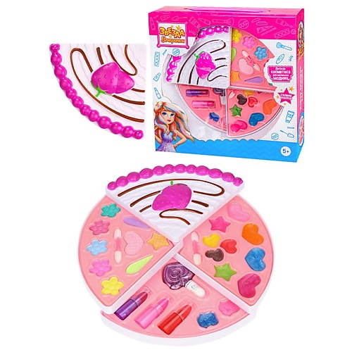 

ЗВЕЗДА ВЕЧЕРИНКИ Набор детской декоративной косметики "ТОРТИК" раскладной, Набор детской декоративной косметики "ТОРТИК" раскладной