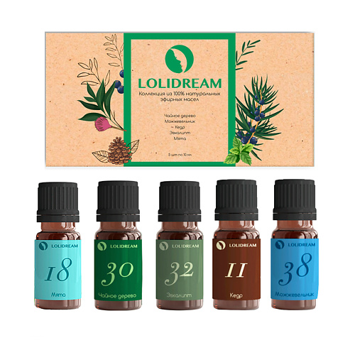 

LOLIDREAM Набор натуральных эфирных масел Спасатель 10, Набор натуральных эфирных масел Спасатель