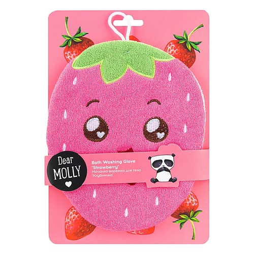 

ЛЭТУАЛЬ DEAR MOLLY Мочалка-варежка для тела "Клубничка" Bath Washing Glove Strawberry, DEAR MOLLY Мочалка-варежка для тела "Клубничка" Bath Washing Glove Strawberry