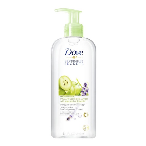 

DOVE Мицеллярная вода с маслом косточек винограда и лавандой Nourishing Secrets Micellar Cleansing Water 240, Мицеллярная вода с маслом косточек винограда и лавандой Nourishing Secrets Micellar Cleansing Water