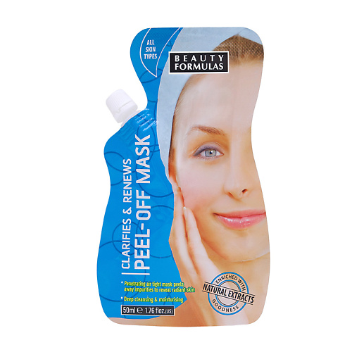 

BEAUTY FORMULAS Маска снимающаяся очищающая и обновляющая Clarifies & Renews Peel-Off Mask 50, Маска снимающаяся очищающая и обновляющая Clarifies & Renews Peel-Off Mask