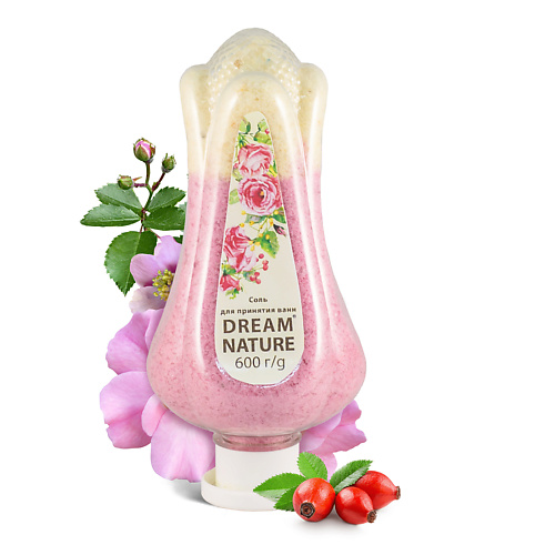 

DREAM NATURE Соль для ванны с пеной "Шиповник" 600, Соль для ванны с пеной "Шиповник"