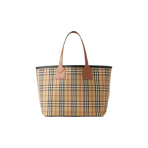 

BURBERRY Сумка Cotton With Calfskin Tote Bag, Сумка Cotton With Calfskin Tote Bag