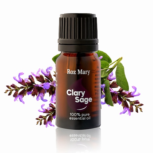 

ROZ MARY Эфирное масло Шалфей мускатный 100% натуральное против выпадения волос и от акне 10, Эфирное масло Шалфей мускатный 100% натуральное против выпадения волос и от акне