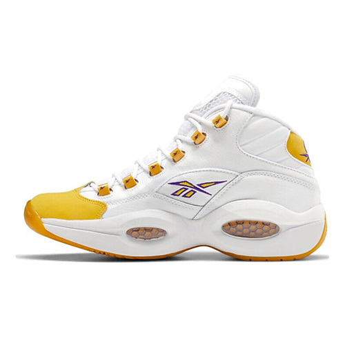 

REEBOK Кроссовки Reebok Question Mid Yellow Toe White/Yellow, Кроссовки Reebok Question Mid Yellow Toe White/Yellow