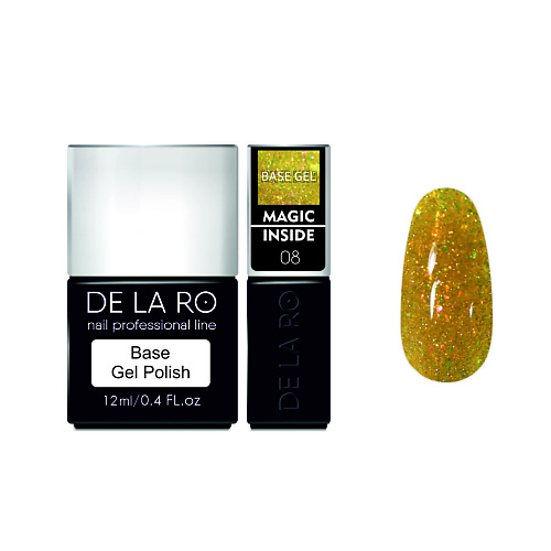 

DE LA RO Базовое покрытие для гель-лаков Rubber Camouflage Magic inside, Базовое покрытие для гель-лаков Rubber Camouflage Magic inside