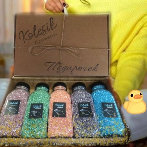 

KOLESIK Соль для ванны набор с шиммером ароматическая 2000, Соль для ванны набор с шиммером ароматическая