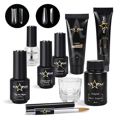 

ALL STAR PROFESSIONAL Набор для наращивания ногтей полигелем №02, Набор для наращивания ногтей полигелем №02