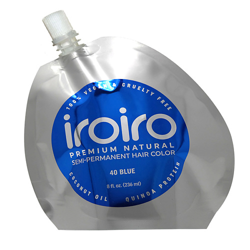 

IROIRO Семи-перманентный краситель для волос 40 BLUE Синий 236, Семи-перманентный краситель для волос 40 BLUE Синий