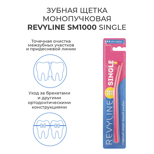 

REVYLINE Зубная щетка монопучковая SM1000, Зубная щетка монопучковая SM1000