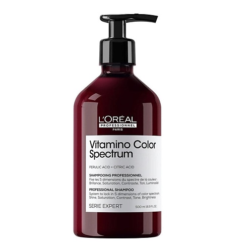 

L'OREAL PROFESSIONNEL Бессульфатный шампунь для окрашенных волос Vitamino Color Spectrum 500, Бессульфатный шампунь для окрашенных волос Vitamino Color Spectrum