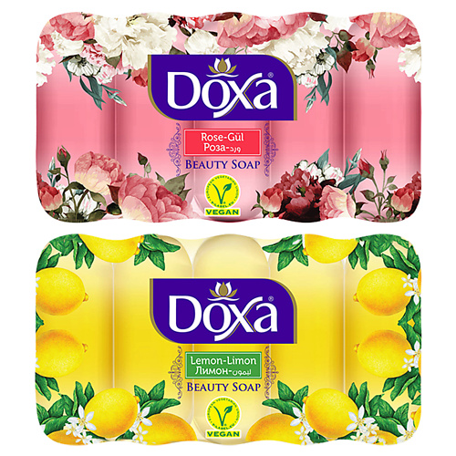 

DOXA Мыло твердое BEAUTY SOAP Роза, Лимон 600, Мыло твердое BEAUTY SOAP Роза, Лимон