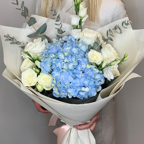 

FLEUR DE FEE ЦВЕТОЧНАЯ ФЕЯ Букет из роз, гортензии, эустомы, Букет из роз, гортензии, эустомы