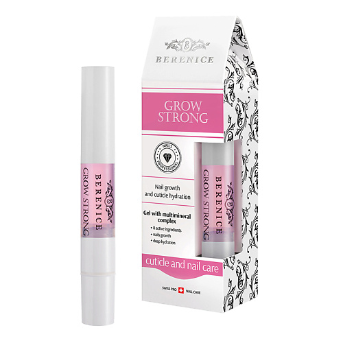

BERENICE Гель для роста ногтей с мультиминеральным комплексом Grow strong 4, Гель для роста ногтей с мультиминеральным комплексом Grow strong