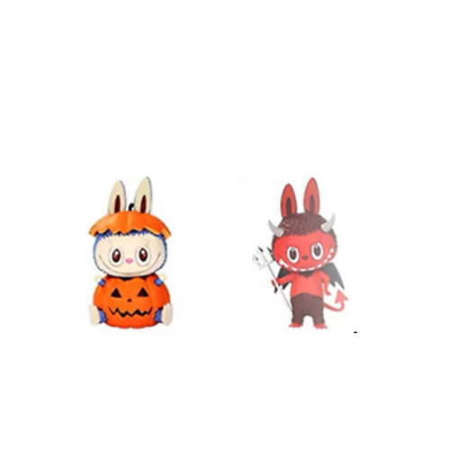 

POP MART Игрушка LABUBU Carnival Collection Pumpkin Monster+Demon King, 15см, Игрушка LABUBU Carnival Collection Pumpkin Monster+Demon King, 15см