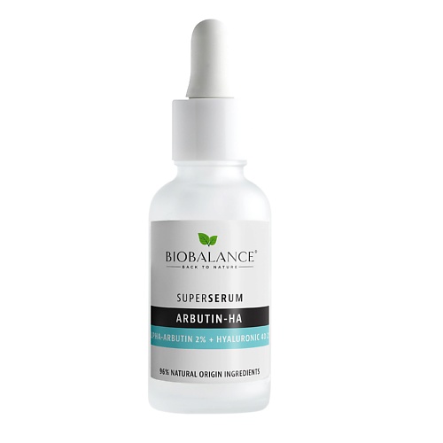

BIOBALANCE Сыворотка для лица SUPER SERUM ALPHA-ARBUTIN 2% + HYALURONIC 4D 2% 30, Сыворотка для лица SUPER SERUM ALPHA-ARBUTIN 2% + HYALURONIC 4D 2%