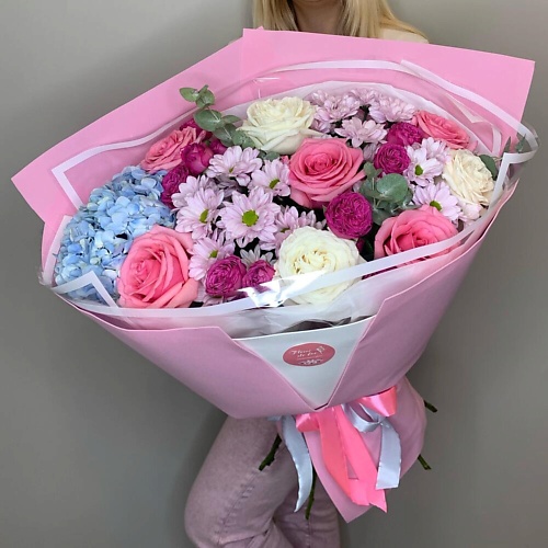 

FLEUR DE FEE ЦВЕТОЧНАЯ ФЕЯ Букет Восторг (гортензия, розы, хризантемы), Букет Восторг (гортензия, розы, хризантемы)