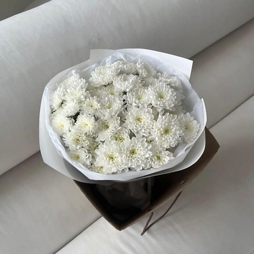 

МНОГО ЦВЕТОВ ЦВЕТОЧНЫЙ МАГАЗИН Монобукет из 7 белых хризантем, Монобукет из 7 белых хризантем