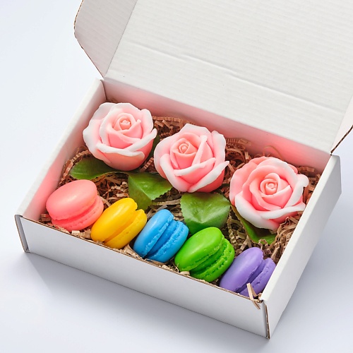 

SKUINA Мыло ручной работы Розы и макаруны 210, Мыло ручной работы Розы и макаруны