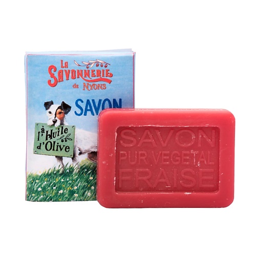 

LA SAVONNERIE DE NYONS Гостевое мыло с клубникой Джек рассел 25, Гостевое мыло с клубникой Джек рассел