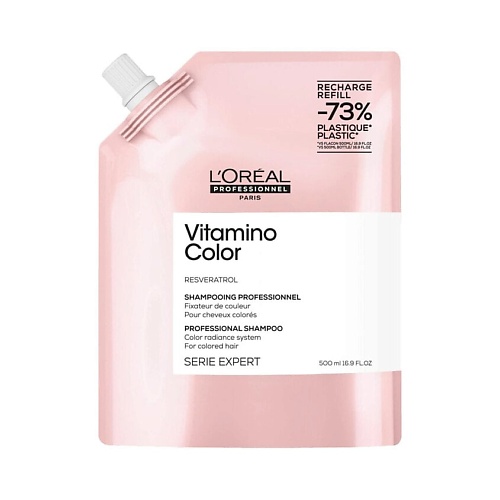 

L'OREAL PROFESSIONNEL Шампунь для окрашенных волос Vitamino Color Рефилл 500, Шампунь для окрашенных волос Vitamino Color Рефилл
