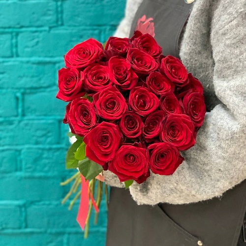 

ЦВЕТЫ МИШКИ Буке из 21 красной розы, Буке из 21 красной розы