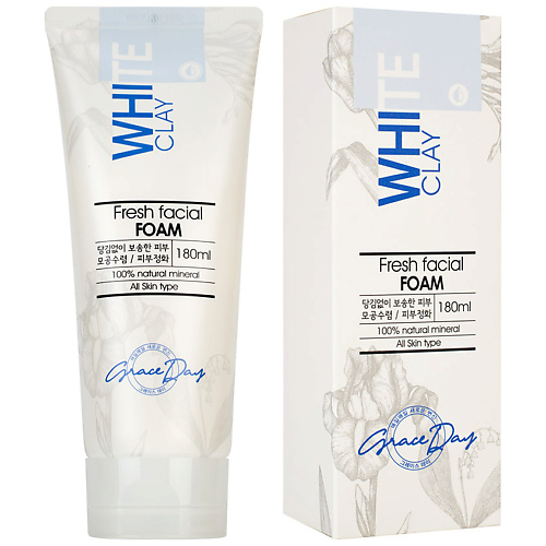 

GRACE DAY Пенка для умывания с белой глиной, 180, Пенка для умывания с белой глиной,