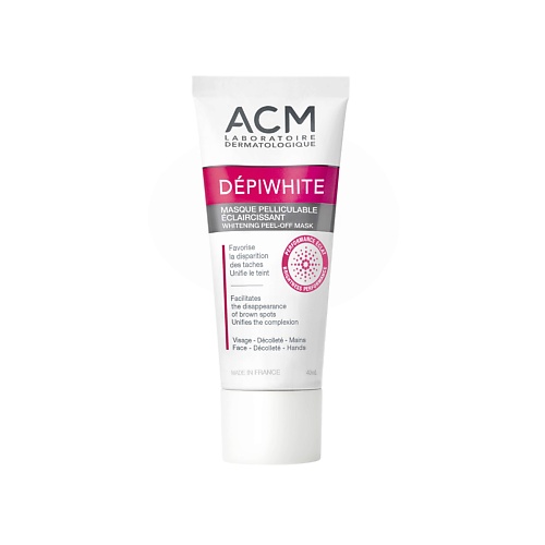 

ACM LABORATOIRE DERMATOLOGIQUE Маска отбеливающая и отшелушивающая Depiwhite whitening peel-off 40, Маска отбеливающая и отшелушивающая Depiwhite whitening peel-off