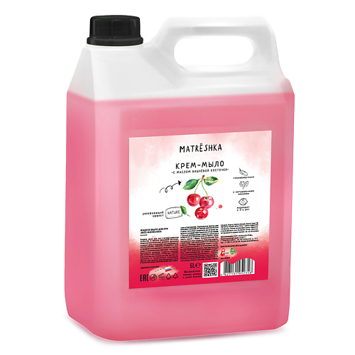 

MATRЁSHKA Крем-мыло Вишня с маслом косточки вишни 450, Крем-мыло Вишня с маслом косточки вишни