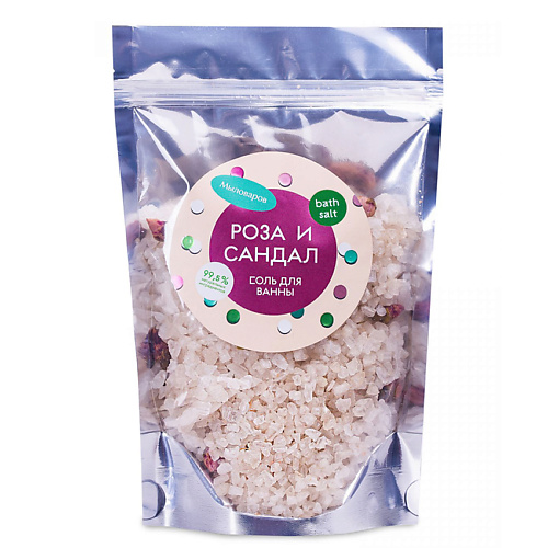 

МЫЛОВАРОВ Ароматизирующая соль для ванн "Роза и сандал" 400, Ароматизирующая соль для ванн "Роза и сандал"