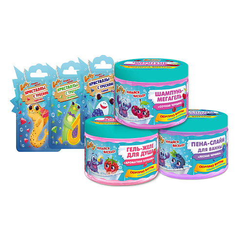 

BAFFY Ягодное трио: Детский шампунь, Гель для душа, Пена для ванной, Ягодное трио: Детский шампунь, Гель для душа, Пена для ванной