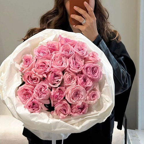 

МНОГО ЦВЕТОВ ЦВЕТОЧНЫЙ МАГАЗИН Монобукет из пионовидных роз сорта Pink Ohara, Монобукет из пионовидных роз сорта Pink Ohara