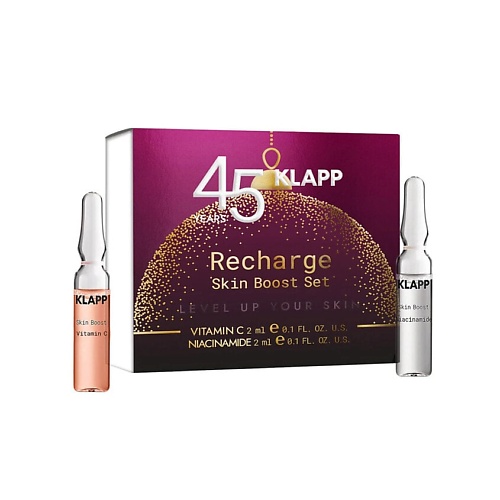 Ампулы для лица KLAPP COSMETICS Рождественский набор для лица Recharge Skin Boost Set 45+