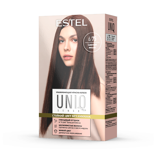 

ESTEL PROFESSIONAL ESTEL Краска для волос без аммиака, UNIQ 6/75 тёмно-русый коричнево-красный 258, ESTEL Краска для волос без аммиака, UNIQ 6/75 тёмно-русый коричнево-красный