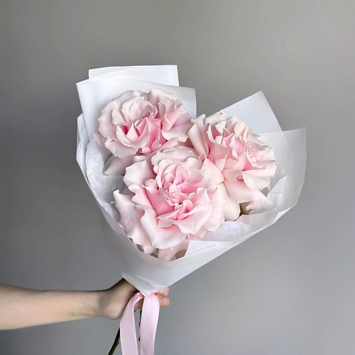 

МНОГО ЦВЕТОВ ЦВЕТОЧНЫЙ МАГАЗИН Монобукет из 3 французских роз, Монобукет из 3 французских роз