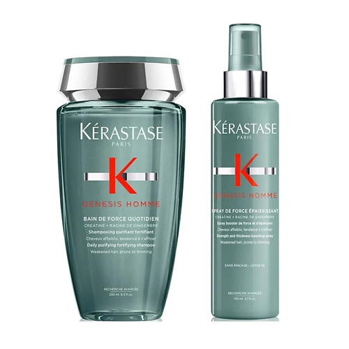 

KERASTASE Мужской набор для ухода за волосами Genesis HOMME Duo, Мужской набор для ухода за волосами Genesis HOMME Duo