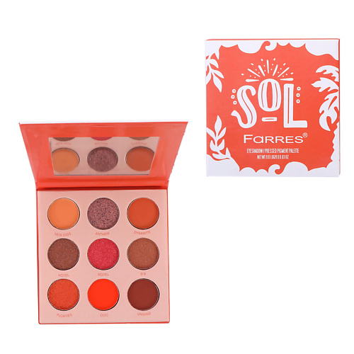 

FARRES Тени для век 9 цветов TASTY, Тени для век 9 цветов TASTY