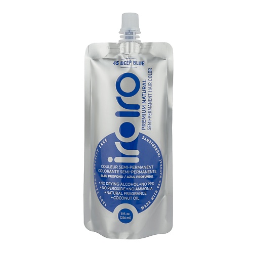 

IROIRO Семи-перманентный краситель для волос 45 DEEP BLUE Темно-синий 236, Семи-перманентный краситель для волос 45 DEEP BLUE Темно-синий