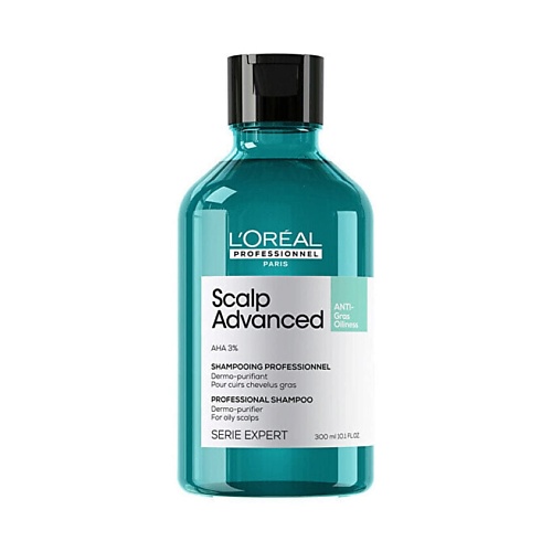 

L'OREAL PROFESSIONNEL Шампунь для жирной кожи головы Scalp Advanced 300, Шампунь для жирной кожи головы Scalp Advanced