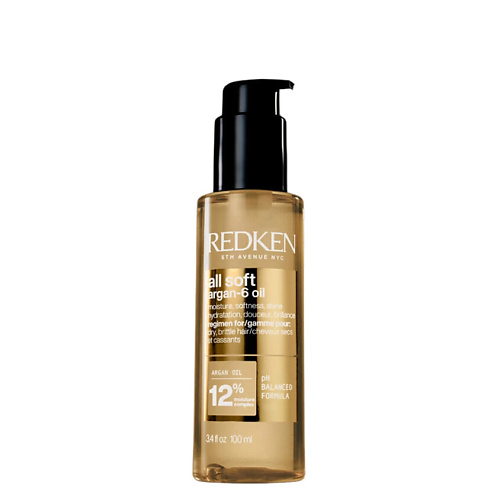 

REDKEN Несмываемое масло для волос All Soft Argan-6 Oil 100, Несмываемое масло для волос All Soft Argan-6 Oil