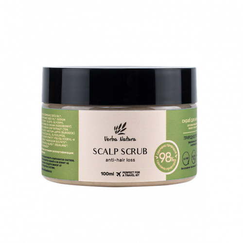 VERBA NATURA Скраб против выпадения волос и стимуляции их роста Природное пробуждение 100 350₽