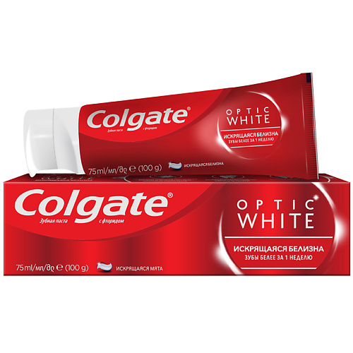 

COLGATE Отбеливающая зубная паста Искрящаяся белизна Optic White 75, Отбеливающая зубная паста Искрящаяся белизна Optic White