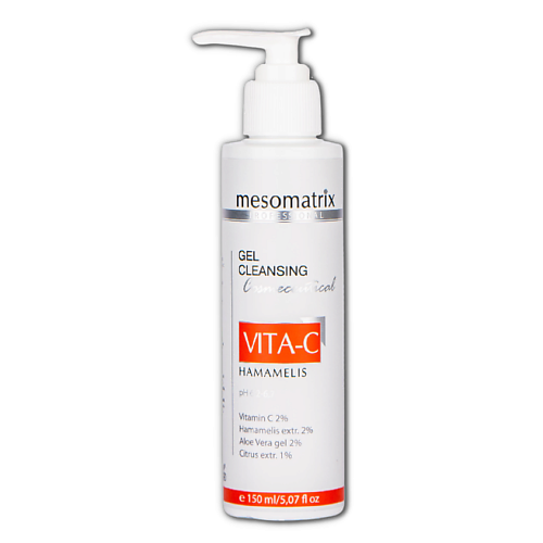 

MESOMATRIX Гель очищающий для умывания лица с витамином С VITA-C HAMAMELIS 150, Гель очищающий для умывания лица с витамином С VITA-C HAMAMELIS