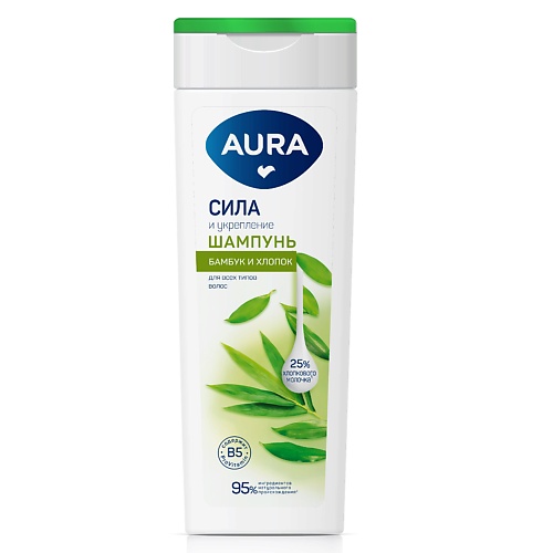 

AURA Шампунь для волос укрепляющий, Сила и укрепление 380, Шампунь для волос укрепляющий, Сила и укрепление