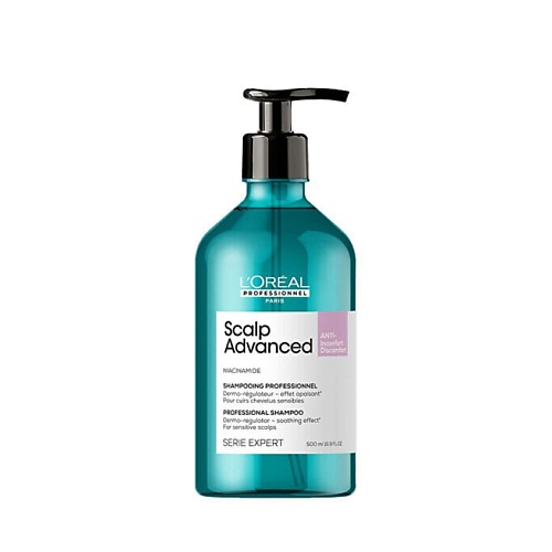 

L'OREAL PROFESSIONNEL Шампунь для чувствительной кожи головы Scalp Advanced 500, Шампунь для чувствительной кожи головы Scalp Advanced