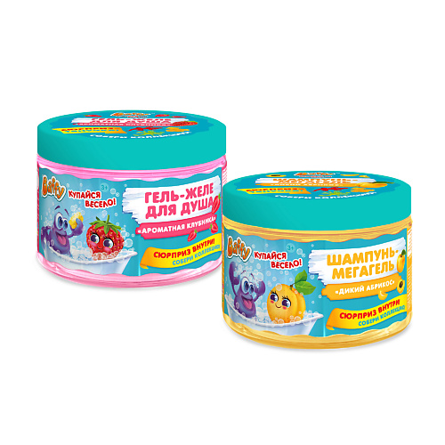 

BAFFY Набор средств для купания Летний дуэт: Шампунь-мегагель и Гель-желе для душа с сюрпризом, Набор средств для купания Летний дуэт: Шампунь-мегагель и Гель-желе для душа с сюрпризом