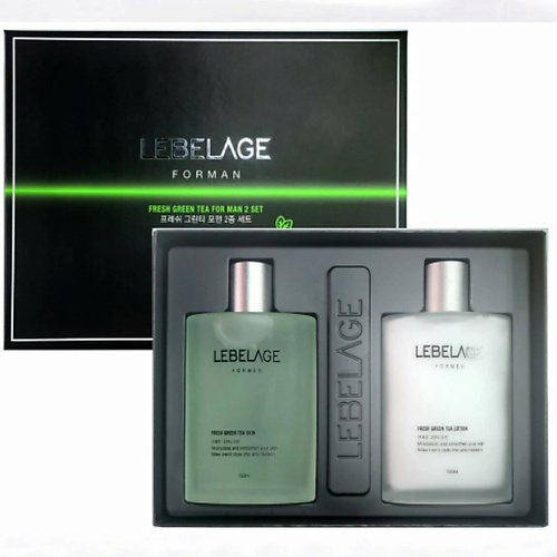 

LEBELAGE Успокаивающий набор средств после бритья FRESH GREEN TEA FOR MAN 2 SET, Успокаивающий набор средств после бритья FRESH GREEN TEA FOR MAN 2 SET