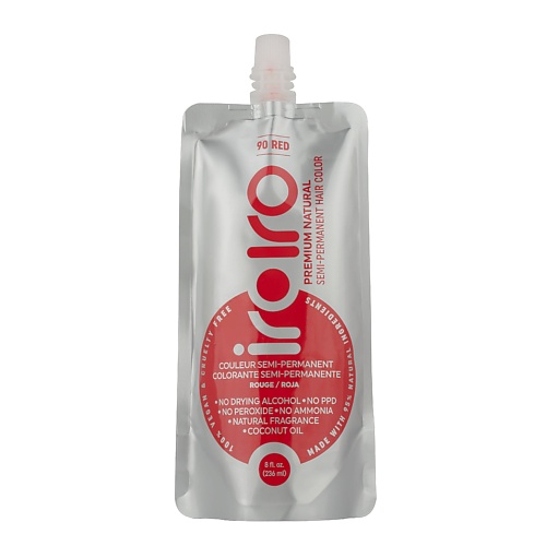 

IROIRO Семи-перманентный краситель для волос 90 RED Красный 236, Семи-перманентный краситель для волос 90 RED Красный