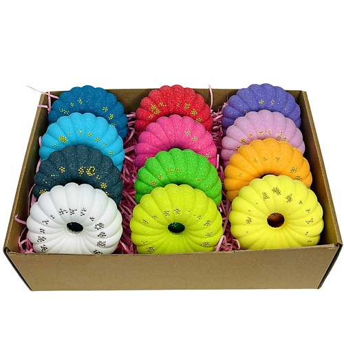 

LALATULA Бомбочки для ванн набор зефирных пончиков с шиммером, Бомбочки для ванн набор зефирных пончиков с шиммером